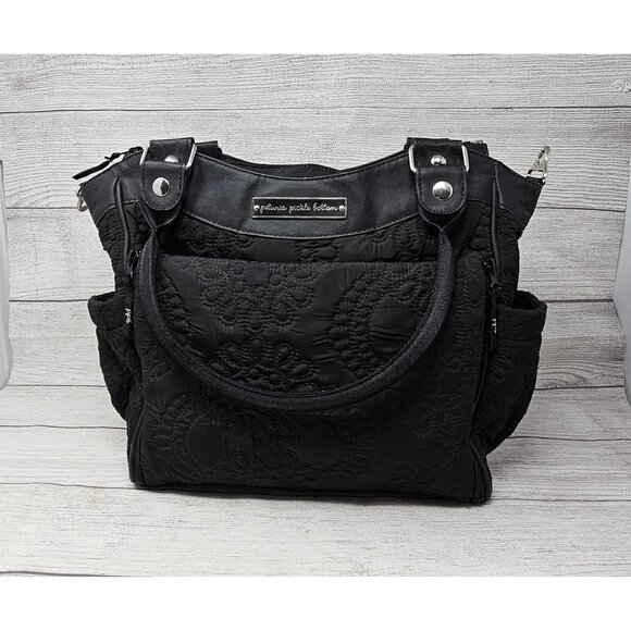Petunia Pickle Bottom City Carryall‎ Black Diaper Bag - Picture 1 of 7